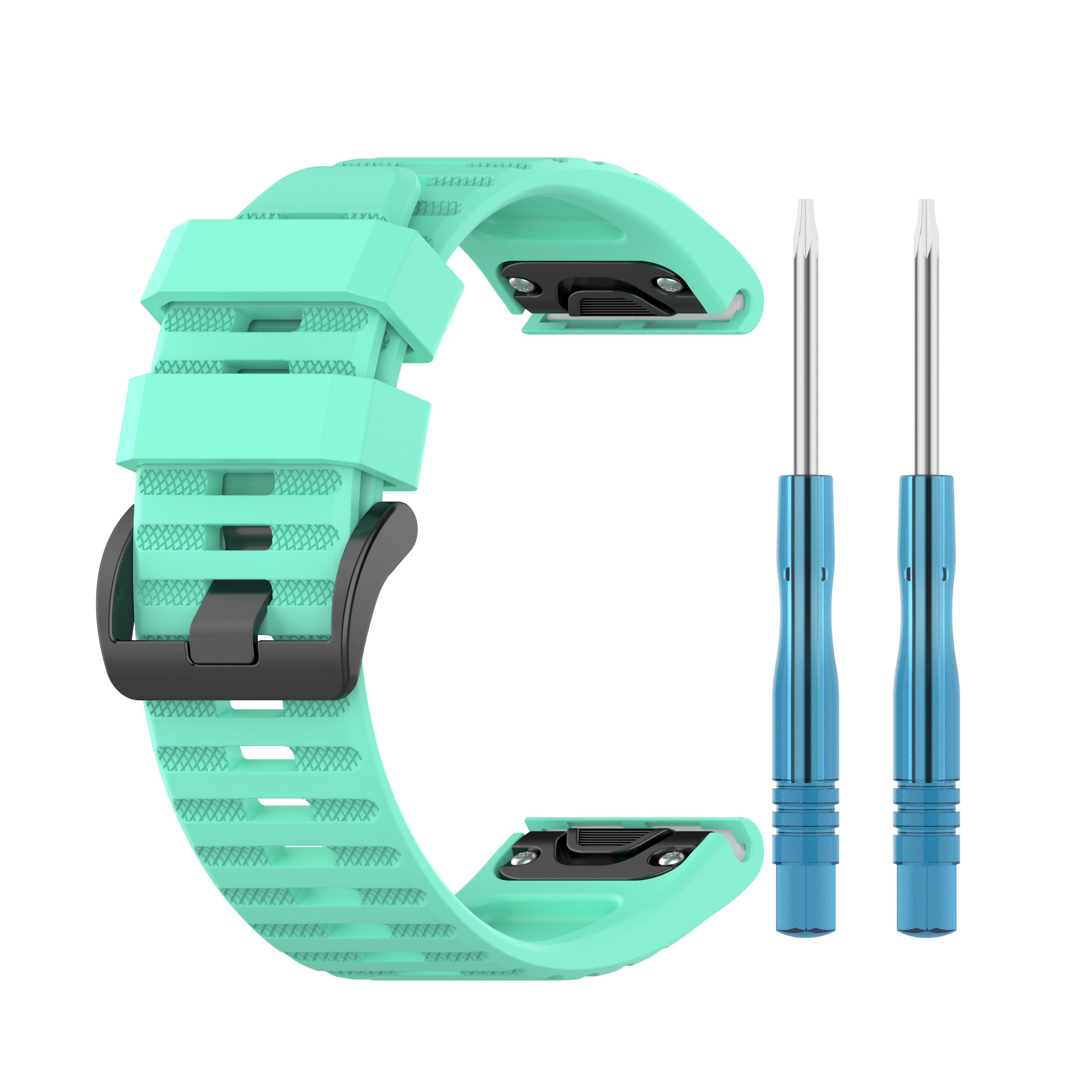 Yucurem Silicone Watch Strap Adjustable Bracelet for Garmin Fenix 6X/Fenix  6X Pro 