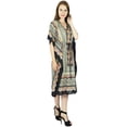 thumbnail image 3 of Bimba Printed Kaftan Classy Beach Coverup Kimono Sleeve Cotton Caftan, 3 of 7