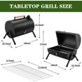 thumbnail image 2 of Portable Charcoal Grill,Double Sided Baking Small Portable Barbecue Grill for Outdoor Activities Camping, Picnics, Beach Parties,Cook Seafood, Fry Steak(Black), 2 of 8