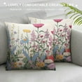thumbnail image 3 of Heduofu  Floral Botanical Prints Pillow Covers Colorful Flower Leaves Watercolor Decorations Throw Pillow Cover, Nursery Farmhouse Cushion Case for Couch Bed Soft Decor White, 3 of 5