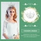 thumbnail image 3 of Corona redonda de estilo barroco de lujo con diamantes de imitación cuadrados para boda, diadema de fiesta, tiara para novia y mujer (blanco), 3 of 5