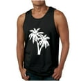 thumbnail image 2 of Titcea Tank Tops Men Palm Tree Printed Round Neck Sleeveless Workout Shirts Hawaiian Beach Holiday T Shirts Summer Casual Tank Top, 2 of 5