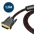 thumbnail image 2 of MMOBIEL DVI-D Dual Link Cable Male to Male 5ft Gold Connectors, 2 of 8