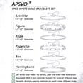 thumbnail image 3 of APSVO 6 Pcs S925 Sterling Silver Plated Bracelets for Women Box Satellite Figaro Paperclip Herringbone Rope Stackable Bracelet Set Birthday Graduation Mothers Day Jewelry Gifts Teen Her Mom Wife, 3 of 6