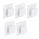 thumbnail image 5 of Soporte de tubo para estante de pared, soporte de montaje en barra de acero inoxidable, organizador para supermercado, apertura blanca, 5 uds., 5 of 14