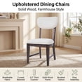 thumbnail image 4 of COLAMY PURA Solid Wood Dining Chair Set of 6 with Fabric Upholstered Seat and Backrest, Modern Farmhouse Kitchen Chair, Wooden Chair with Padded Cushion, Brown, 4 of 13
