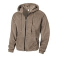 thumbnail image 5 of Yusimy Men's Solid Color 2-Piece Fuzzy Hoodie Set Zipper Pocket Long Sleeve Hooded Sweatshirt & Pants Casual Warm, 5 of 9