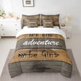 thumbnail image 2 of Homewish Happy Camping 7pcs Bedding Comforter Set for Boys Girls,Retro Rustic Cabin Queen Bedding Sets Super Cozy,Adventure Theme Queen Sheet Sets,Microfiber Bedroom Decor,Reversible, 2 of 8