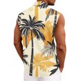 thumbnail image 6 of Hogleaql Men's Summer Sleeveless Dress Shirts Tank Top Button Down Hawaiian Tank Top Tropical Graphic Lounge Trendy Beach Outfits Dark Blue XL, 6 of 6