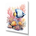 thumbnail image 2 of Designart "Lovely Rosy And Azure Butterflyfish" Coastal Coral Under Water Wall Art Prints, 2 of 7