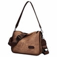thumbnail image 1 of Ediodpoh Women Shoulder Bag Fashionable New Pattern Simple Solid Color Retro Large Capacity Practical Casual Versatile Messenger Bag Brown, 1 of 7