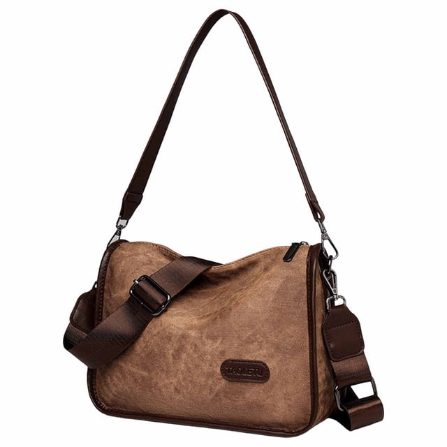 Ediodpoh Women Shoulder Bag Fashionable New Pattern Simple Solid Color Retro Large Capacity Practical Casual Versatile Messenger Bag Brown