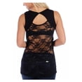 thumbnail image 2 of Liberty Wear Women's Embellished Plunging Dagger Sleeveless Lace Tank Top (M), 2 of 2
