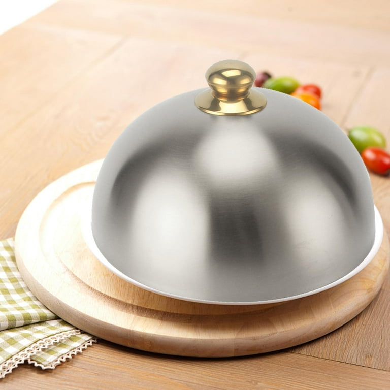 Clear Large Plastic 26cm Food Cover With Steam Vent, Handle