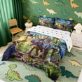 thumbnail image 2 of Erosebridal Triceratops Dinosaur Queen Comforter Set for Kids Boys, Ankylosaur T-Rex Bedding Comforter Set, 2 of 6