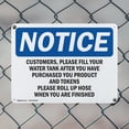 thumbnail image 5 of (2 Pack) Customers Please Fill Your Water Tank After OSHA Notice Sign 14 Inch X 10 Inch Indoor / Outdoor Rust-Free Aluminum Metal Signs for Workplace, Workshop, and Construction Site,, 5 of 8