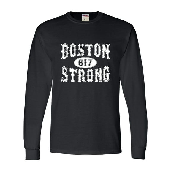 Adult Boston Strong 617 Long Sleeve T-Shirt