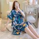 thumbnail image 1 of Camisón de verano de manga corta, pijama de seda de algodón para mujer, ropa de casa, vestido de seda de algodón suelto, suave y fresco, de talla grande, 1 of 6