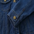thumbnail image 4 of SGMVNU Toddler Boys Girls Jean Jacket Kids Denim Jacket Long Sleeve Button Top Coat Casual Outerwear, Y2K Jean Jackets for Spring Fall(Size 4-5 Years, nz1023_B-Blue), 4 of 9