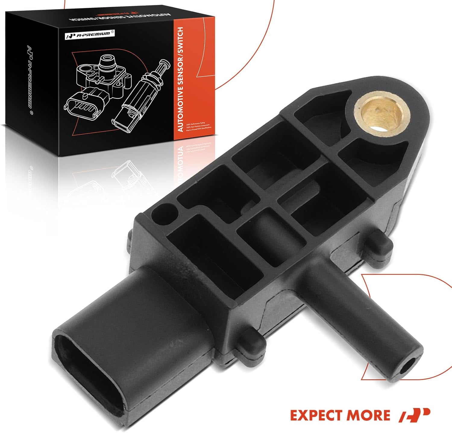 A-Premium Manifold Pressure MAP Sensor [W/ 3Pins] Compatible with 8Cyl 6.4L Ford F-250 F-350 F-450 F-550 Super Duty 2008 2009 2010 - Turbocharged Diesel