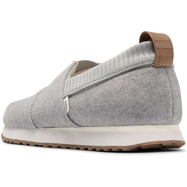 Toms Alpargata Resident Frost Grey Slip On Low Top Stretchy 