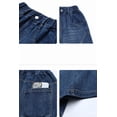 thumbnail image 4 of PLHWHYQ Girls Baggy Wide Leg Jeans, Elastic High Waist Loose Denim Long Pants, Kids Casual Relaxed Fit Trousers for Daily Wear Blue 13-14 Years, 4 of 9