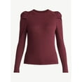 thumbnail image 5 of Time and Tru Women's Top with Long Puff Sleeves, Size XS-XXXL, 5 of 5