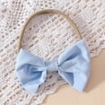 thumbnail image 6 of mgoYE Baby Girl Clothes 6Months Baby Girl Easter Clothes Ruffles-sleeve Romper Dress Headband Spring Summer Outfits(Light Blue,0-3 Months), 6 of 9