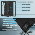 thumbnail image 3 of Hoibon For Digiland DL 1050 / Digiland S10 Tablet 10.1 inch MEIZE D115 KADYBE D115 Case&Shoulder Strap Kickstand Cover for ANTEMPER D106/TOOTON K110 K118/Relndoo YOBANSE T618 10.1" Tablet (Black), 3 of 6