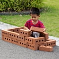 thumbnail image 5 of Construction Stacking Building Red Brick Block, Rectangle Foam Kids Pretend Play Creativity Toy, 5 of 7
