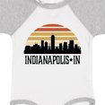 thumbnail image 4 of Inktastic Indianapolis Indiana Skyline Retro Boys or Girls Baby Bodysuit, 4 of 5