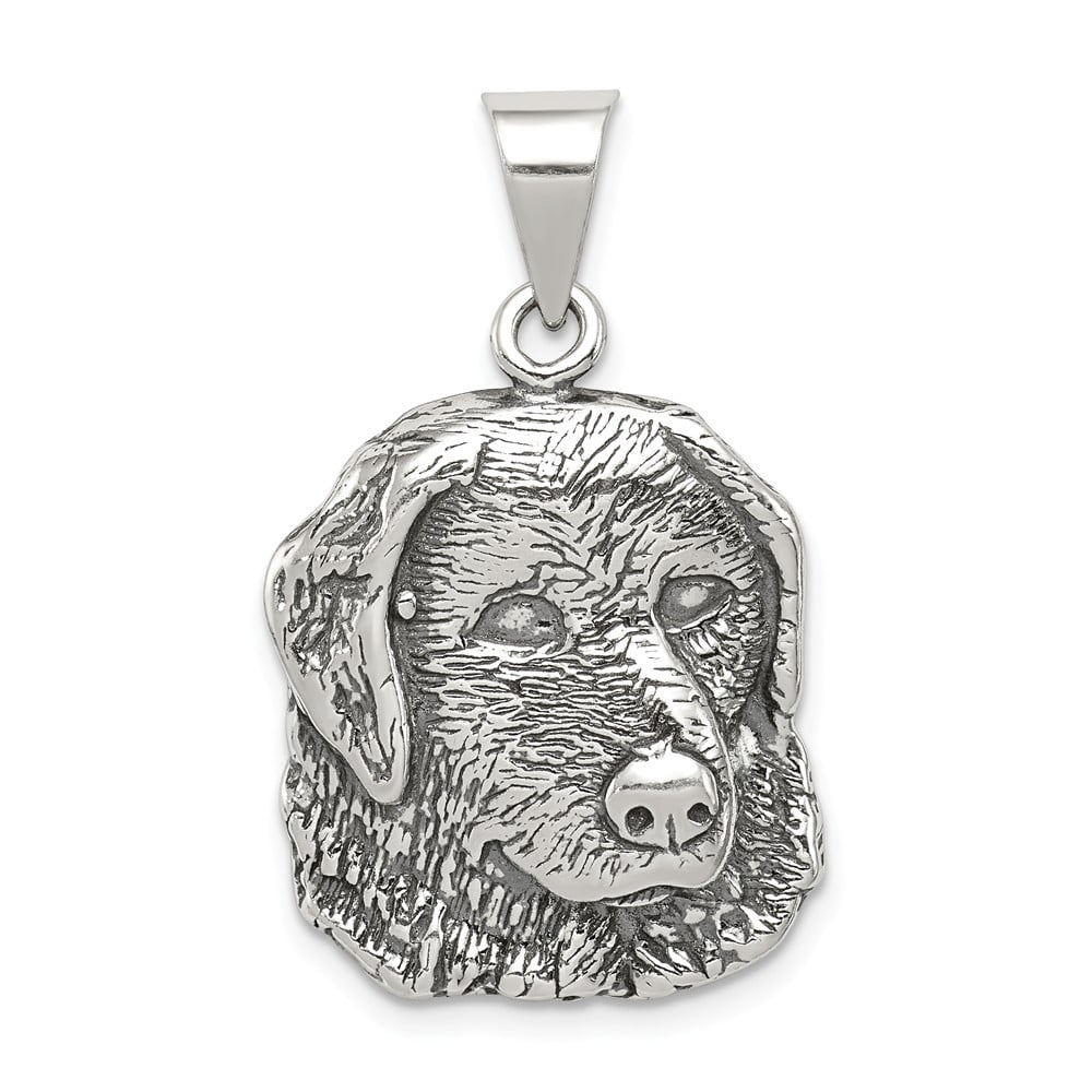 925 Sterling Silver Antiqued Dog Charm 925 Sterling Silver Antiqued Dog Charm