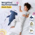 thumbnail image 2 of Peluche pesado Axion Blue Hammerhead Shark 1,36 kg, 2 of 7