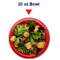 thumbnail image 3 of Great Value Everyday Disposable Plastic Bowls, Red, 20 oz, 25 Count, 3 of 5