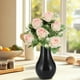 thumbnail image 4 of Ramo de rosas de seda - Flores artificiales de 33" con dalias, hortensias y follaje para decoración del hogar y bodas, 4 of 7