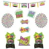Awesome 80's and 90's Party Supplies - Hanging Decorations, Cutouts, and Centerpieces (10 Piece Set)