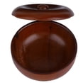 thumbnail image 3 of Bol à Raser en Bois de Caoutchouc Crème à Raser pour Hommes avec Couvercle, 3 of 9