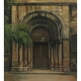 thumbnail image 2 of Agnes Slott-Møller 20x22 Gold Ornate Framed and Double Matted Museum Art Print Titled - The Entrance to Schleswig Cathedral (Before 1937), 2 of 4