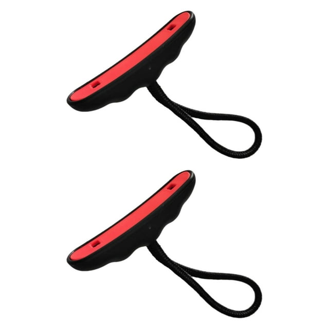 2 piezas Kayak manejas kayak manijas de transporte de kayak empuñaduras de mano marina universales con cuerda para buceo en la cubierta de piragüismo Rojo negro