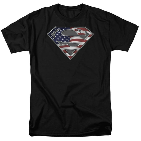 DC Comics - Superman - All American Shield - Adult Unisex T-Shirt - Black