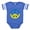 Royal Blue, variant on CafePress - Peace In Ukraine. Stand Wit - Cute Infant Baby Football Bodysuit