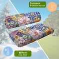 thumbnail image 5 of Yuyamidu Boho Golf Cart Seat Cover Backrest Seat Cushion Cover for Club Car Dahlia Golf Cart Seat Protector Decoration 2 Pack Universal Fit, 5 of 7