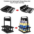 thumbnail image 3 of Portavasos plegable con asa, portavasos reutilizable para bebidas, café, cerveza, portavasos de plástico para entrega, negro, 3 of 5