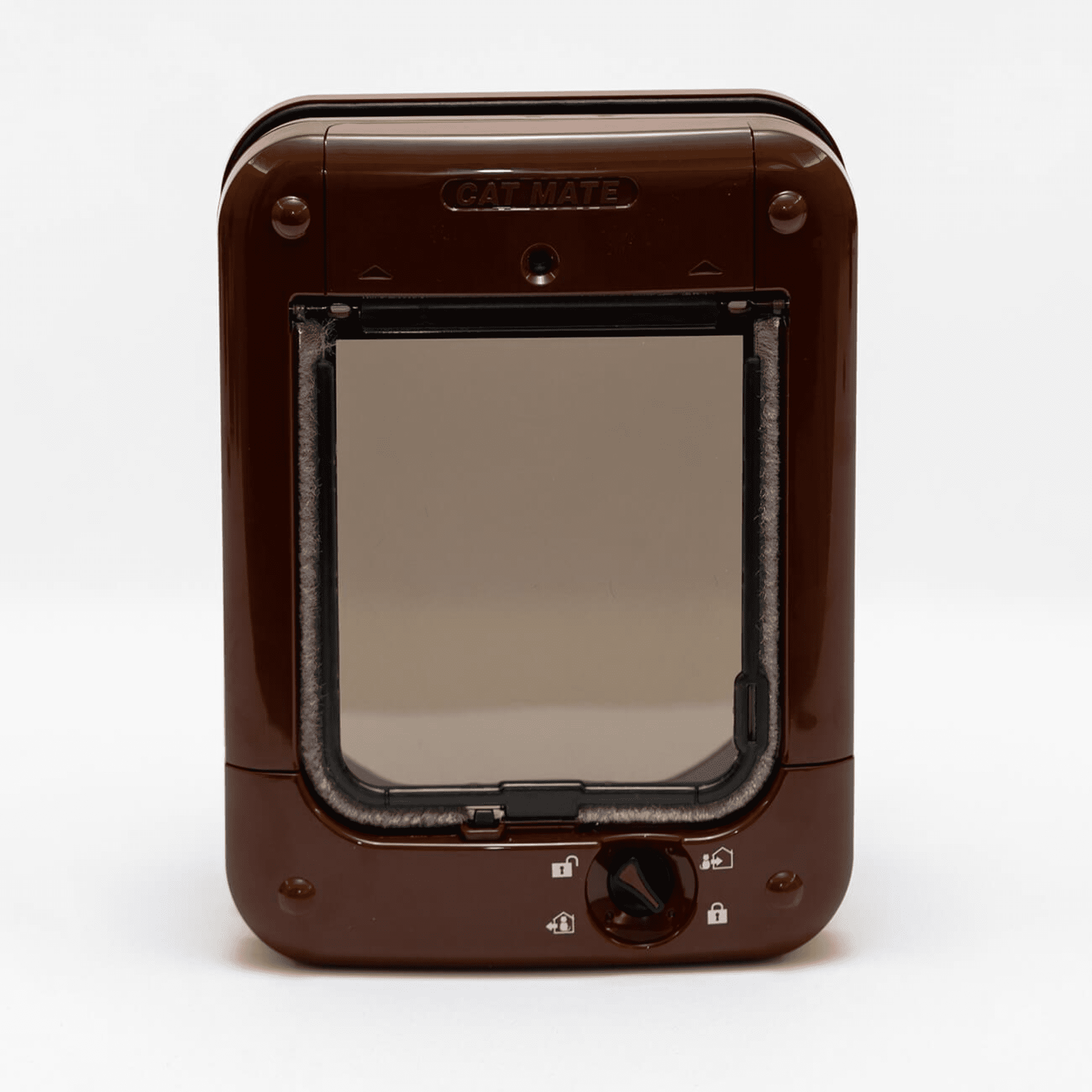 Cat Mate Microchip and I.D. Disc Door for Entry Control of Cats and Other Small Pets - Brown