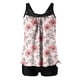 thumbnail image 1 of Traje de Baño de Mujer con Pantalones Cortos de Cintura Alta Impreso Traje de Baño de Dos Piezas, Traje de Baño de Torso Largo con Almohadillas Extraíbles Y Correas Ajustables, Set de Ropa de Playa d, 1 of 5