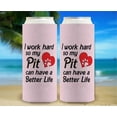 thumbnail image 6 of Dog Themed Gifts For Women I Work Hard So My Pit Can Have A Better Life Heart 24-Pack Ultra Slim Can Drink Thermocoolers Party Pack, 6 of 8