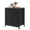 Black, variant on Nightstand with 2 Fabric Dresser, Side Table, End Table, Bedside Table, Night Stands, Small Nightstand,Bedroom Furniture