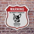 thumbnail image 4 of Warning This Property is Protected by Chihuahua (2 Pack) 12 inch X 12 inch Shield-Shaped Rust-Free Aluminum Metal Signs Weather Resistant Made in the USA, 4 of 6