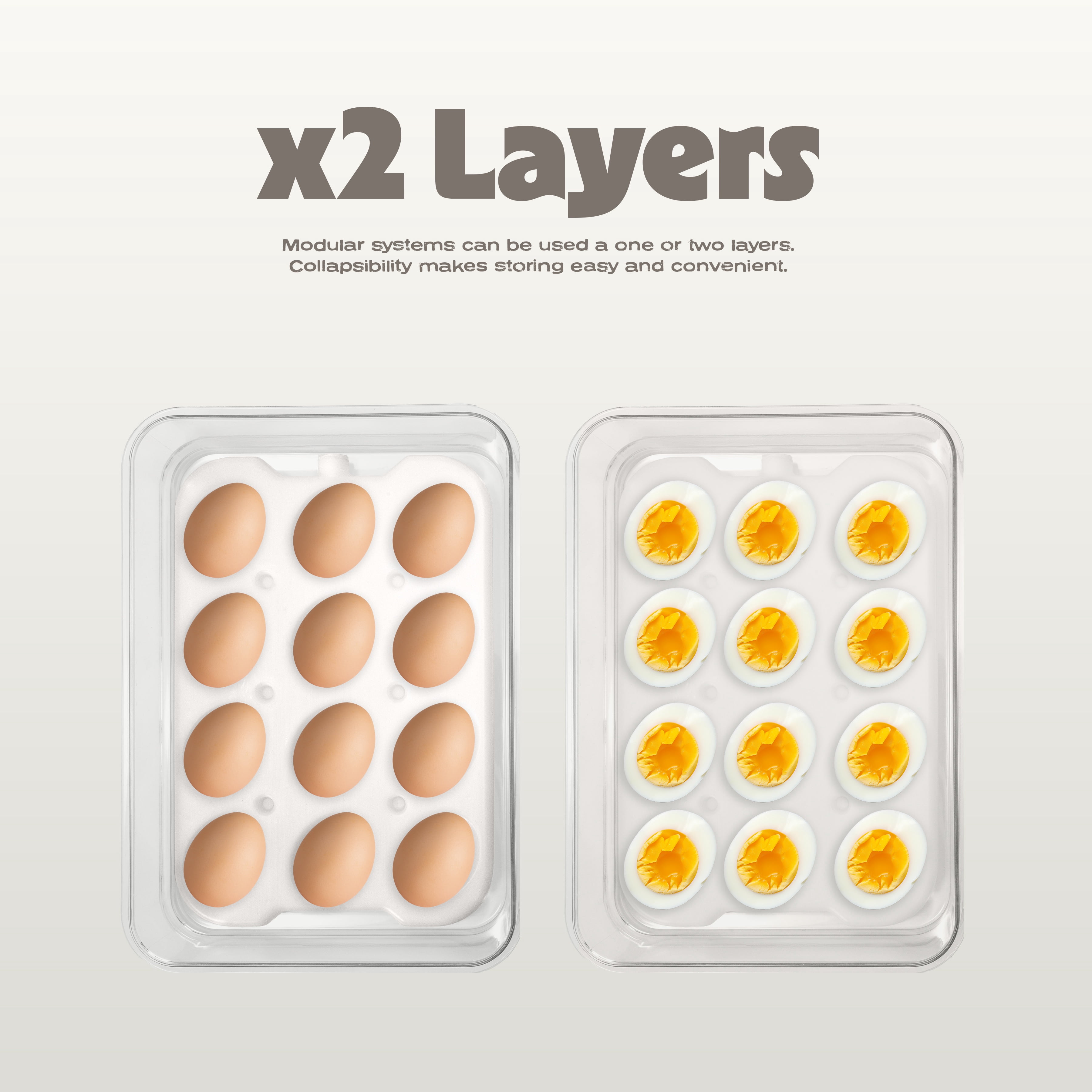 Cook with Color 2-Level Egg Carrier with Ice Packs for Chilled Storage, Holds up to 24 Eggs, Portable Food Storage Container with Locking Lid and Carry Handles, BPA-Free, Reusable, Dishwasher Safe
