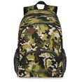 thumbnail image 2 of Jiaoprinted Jungle Green Camo Laptop Backpack, Large Camouflage Travel Backpack Men Women, Work Business Computer Casual Daypack Rucksack, 18 Inch, 2 of 8